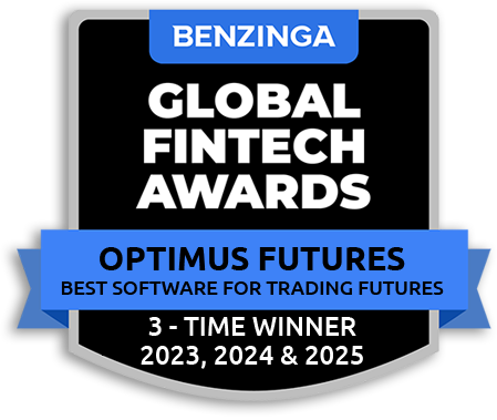 Benzinga Global Fintech Awards. Optimus Futures Best Software for Trading Futures. 2023 & 2024 Winner.